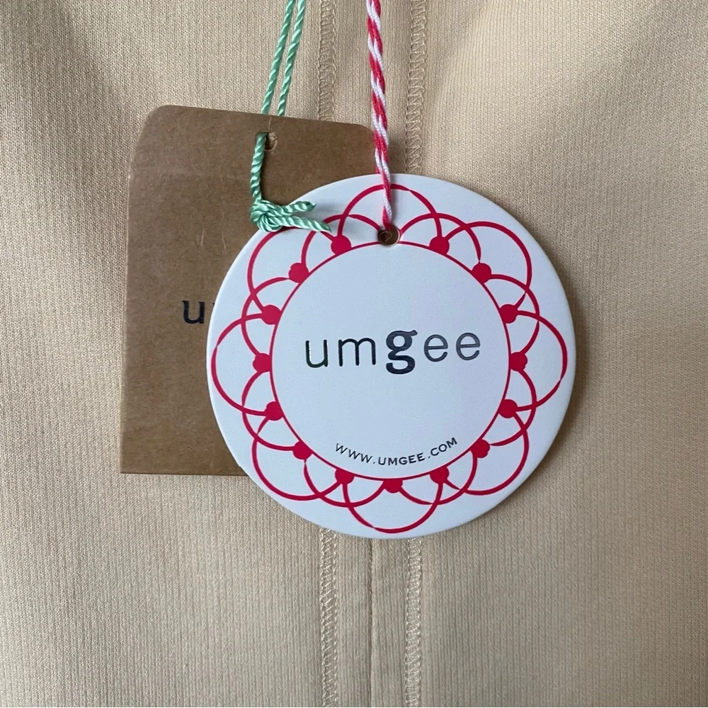 Umgee Dip Dye Ombré Mini Shirt Dress Taupe Bronze Pockets Womens Size Large NWT
